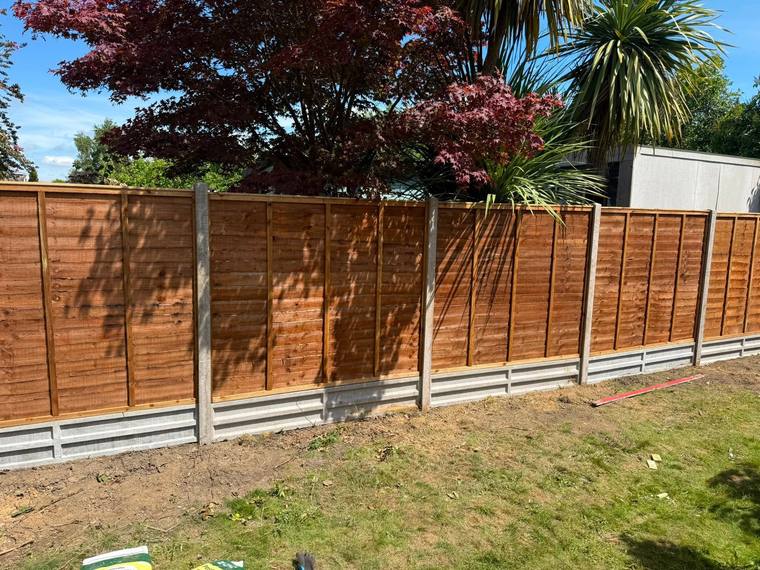New fence panels installed after